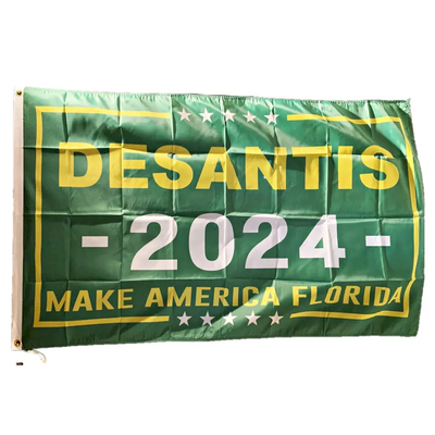 A venda por atacado 3*5ft Ron Desantis 2024 faz a América Florida a bandeira americana da bandeira