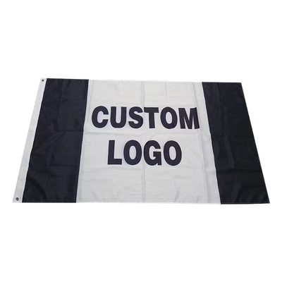 Bandeira exterior personalizada da tela de seda de Logo Printed Polyester Flag 3x5