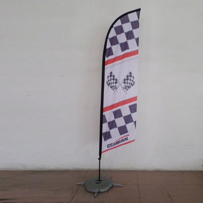 Único e dos lados imprimir dobro da bandeira de praia exterior relativa à promoção