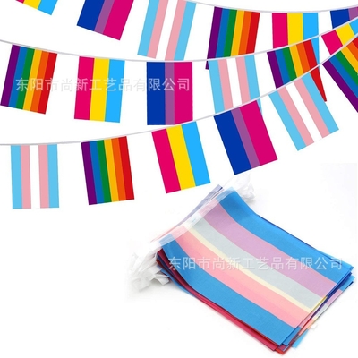 Bandeira feita sob encomenda Pride Triangle Flag alegre lésbica de Logo Polyester LGBT