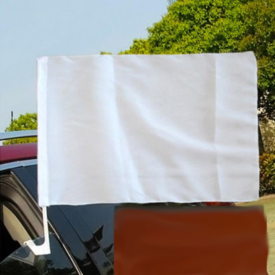 Bandeiras feitas sob encomenda tomadas partido dobro da janela de carro do poliéster da bandeira do carro da sublimação