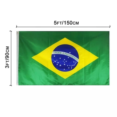 Brasil feito sob encomenda de alta qualidade embandeira bandeiras do poliéster 100D de 3x5Ft