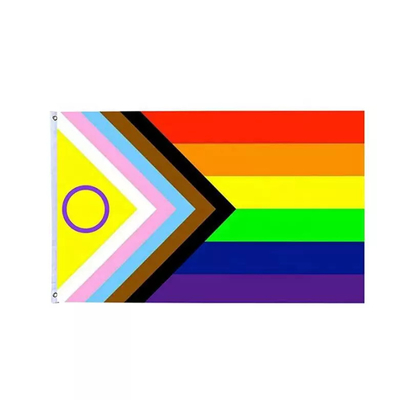 o arco-íris LGBT de 3x5Ft embandeira Digitas que imprimem a bandeira do progresso de Bandeira LGBT