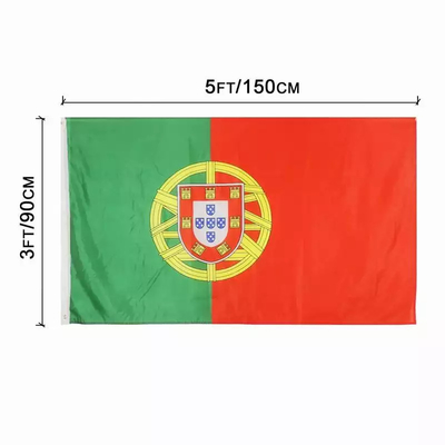 Bandeira 100% nacional de Portugal do poliéster feito sob encomenda das bandeiras de 3X5 Ft todas as bandeiras de países