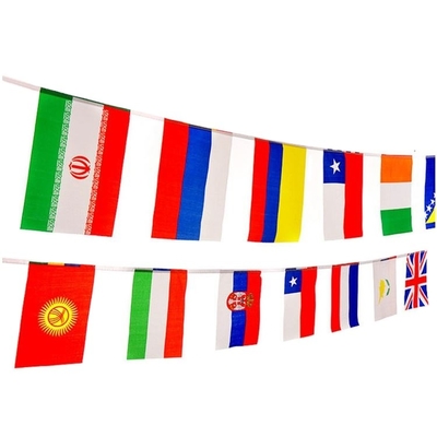 68D / bandeiras internacionais da corda do tamanho feito sob encomenda da bandeira 10x15cm da corda do poliéster 100D