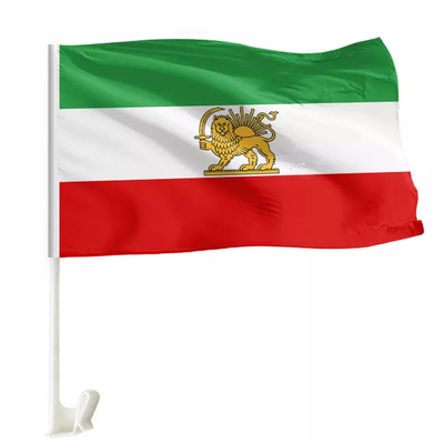 Poliéster iraniano feito sob encomenda Irã Lion Flag da cor de Pantone da bandeira da janela de carro