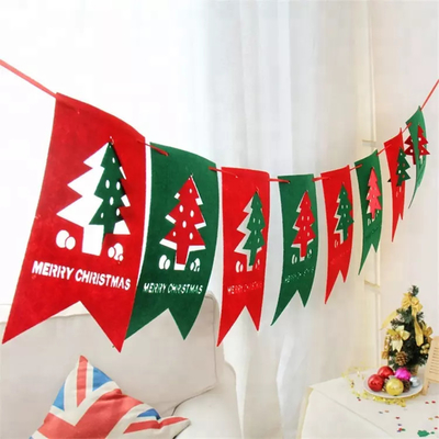 Bandeiras feitas sob encomenda sentidas do Natal que penduram a decoração do festival da atmosfera