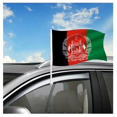 Bandeira internacional de Afeganistão do poliéster das bandeiras da janela de carro da impressão a cores de Pantone