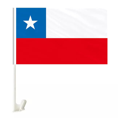 Bandeiras feitas sob encomenda tomadas partido dobro de Windown do carro do poliéster da bandeira do estado do Chile