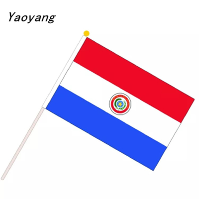 Logotipo feito sob encomenda de ondulação exterior do poliéster das bandeiras à mão chilenas