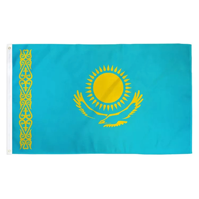 Impressão 100% de Digitas do costume da bandeira de país 3X5ft de Cazaquistão do poliéster/impressão da tela
