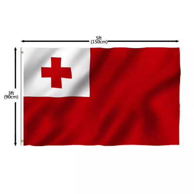 Bandeira 100% nacional de Tonga do poliéster única/dobro tomado partido imprimindo 3x5Ft