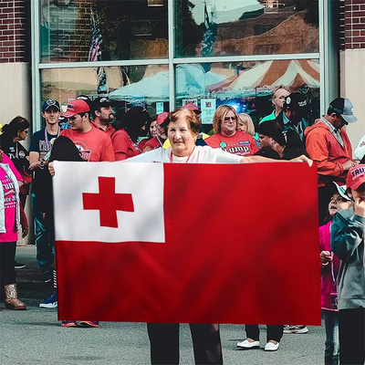 Bandeira 100% nacional de Tonga do poliéster única/dobro tomado partido imprimindo 3x5Ft
