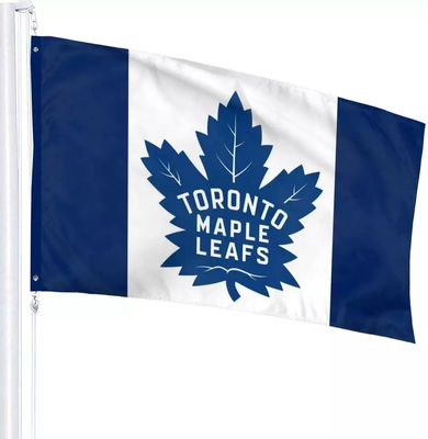 Bandeira 3x5ft da folha de bordo de Toronto da cor de Pantone de seda/Digitas/impressão da sublimação