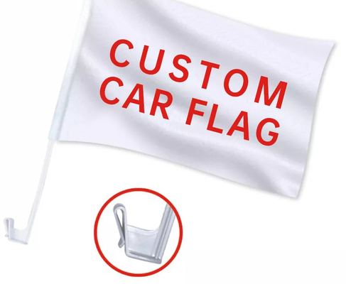 A sublimação 100% do poliéster da venda da fábrica diretamente anula a bandeira do carro de 30x45cm