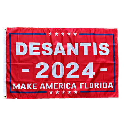 A venda por atacado 3*5ft Ron Desantis 2024 faz a América Florida a bandeira americana da bandeira