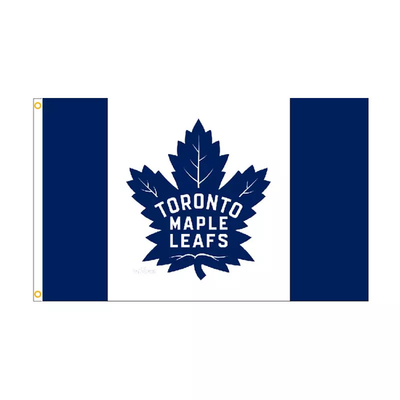 Bandeira quente das equipes do NHL da bandeira feita sob encomenda rápida dos Toronto Maple Leafs da bandeira da entrega