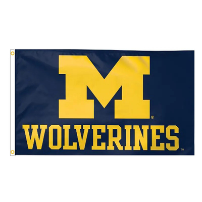 Bandeiras de alta qualidade dos Wolverines da Universidade do Michigan de 3x5ft CAA