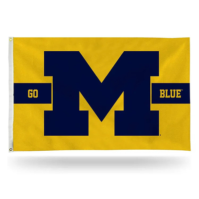 Bandeiras de alta qualidade dos Wolverines da Universidade do Michigan de 3x5ft CAA