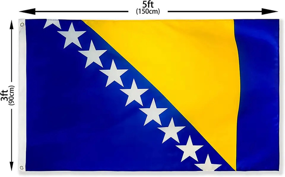 Bandeiras rápidas Bósnia do mundo do poliéster da entrega 150x90cm e bandeira de Herzegovina